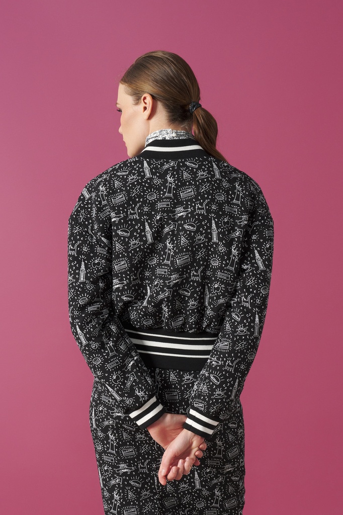 Chaqueta bomber urban sketch  NY 