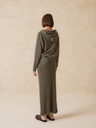 Jersey punto sport con capucha color khaki 