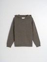 Jersey punto sport con capucha color khaki 