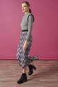 Falda maxi tejido multicolor brillante