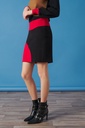 Falda de punto estampado color block