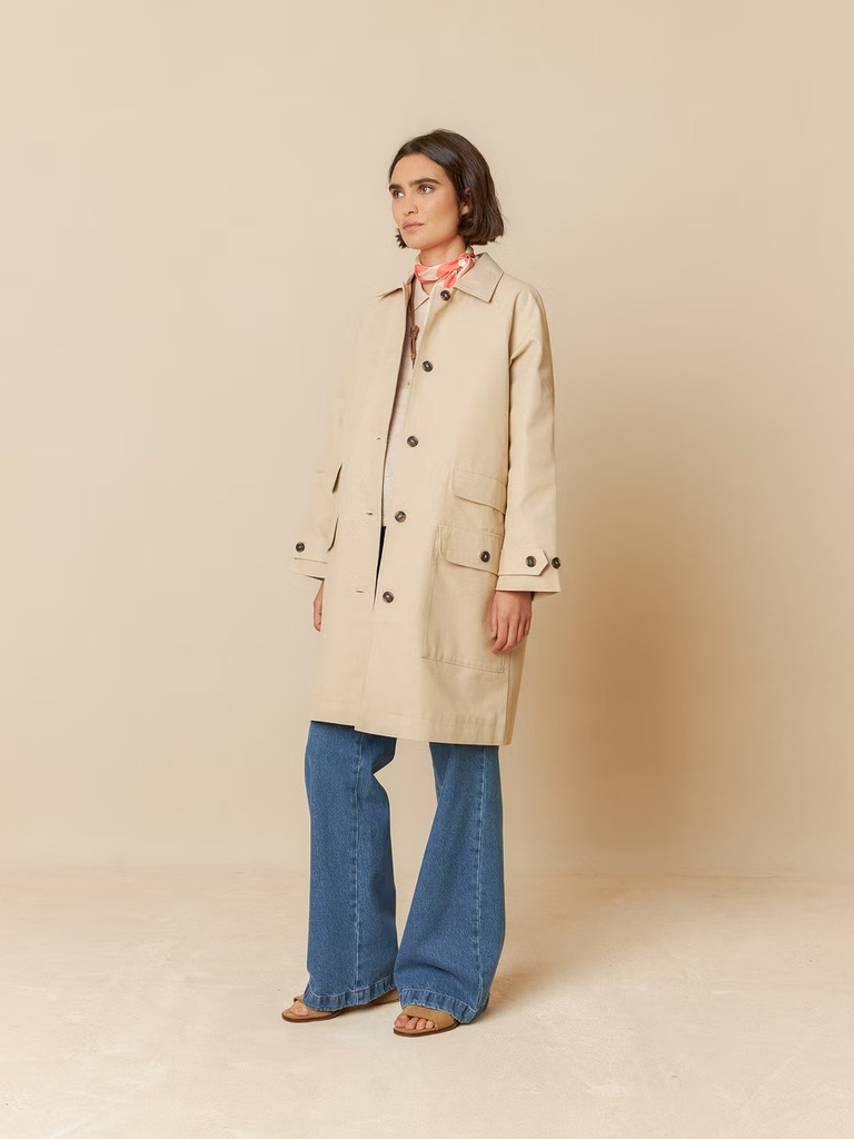 Gabardina color piedra