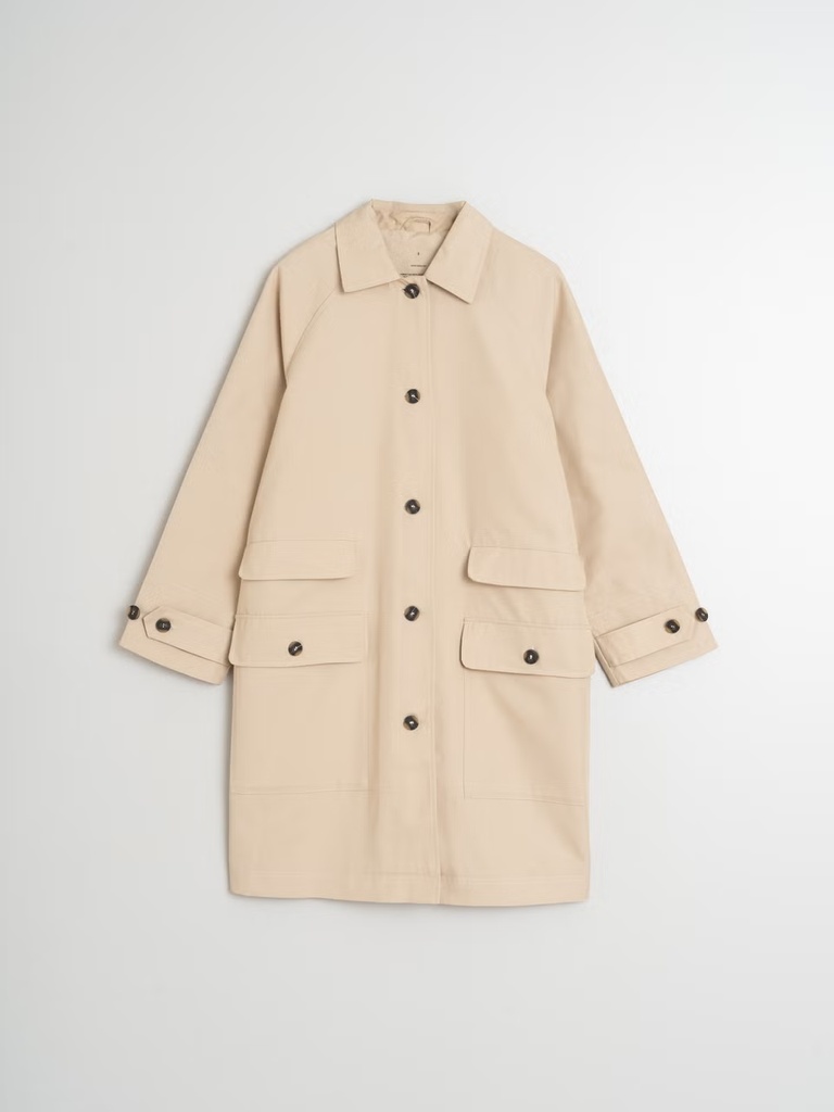 Gabardina color piedra