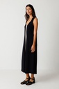 Vestido midi abertura frontal