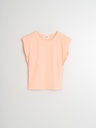 Camiseta desmangada color peonía 