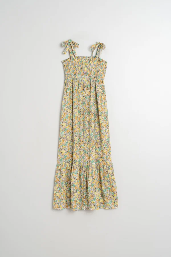 Vestido tirantes multicolor nido abeja 