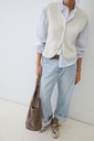 Chaleco punto off white 