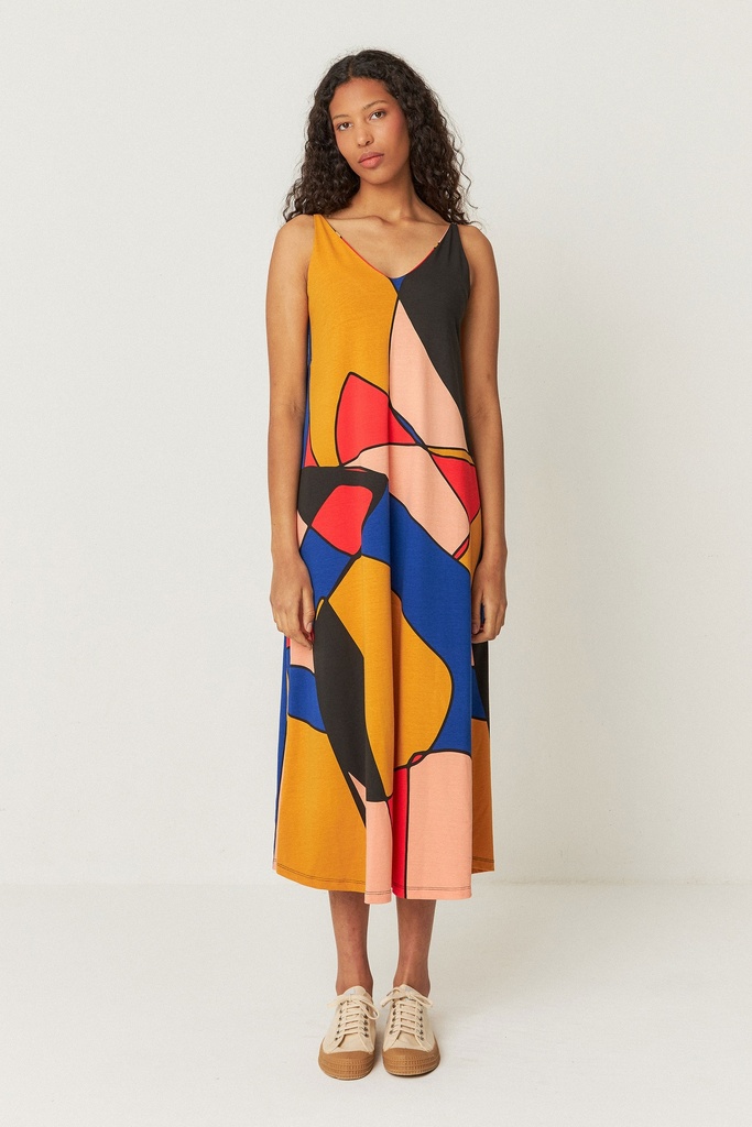 Vestido tirantes multicolor 