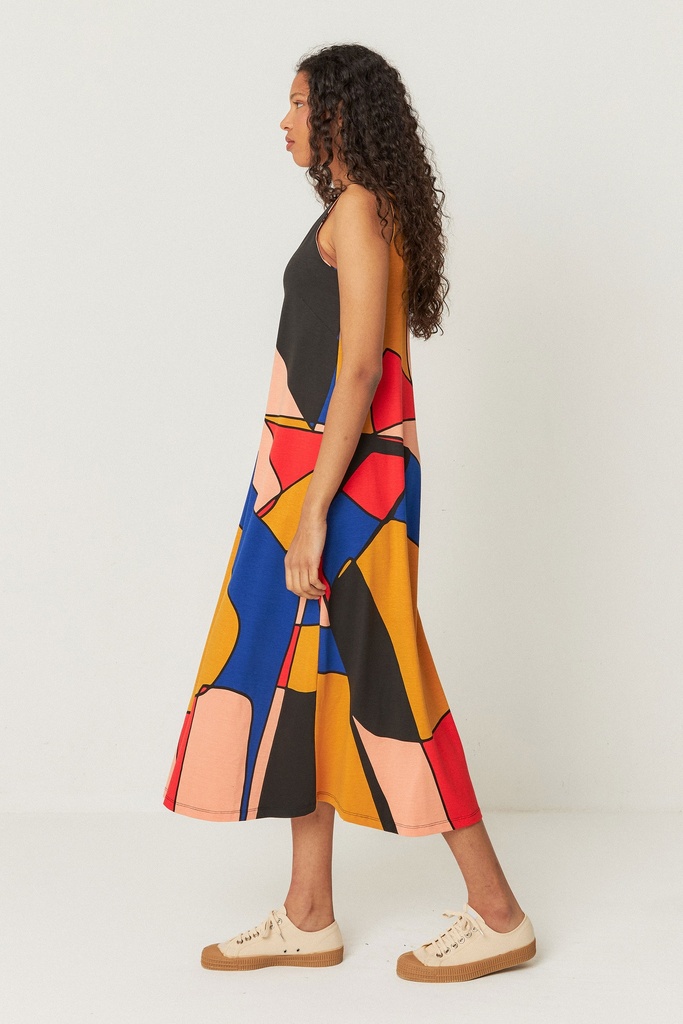 Vestido tirantes multicolor 