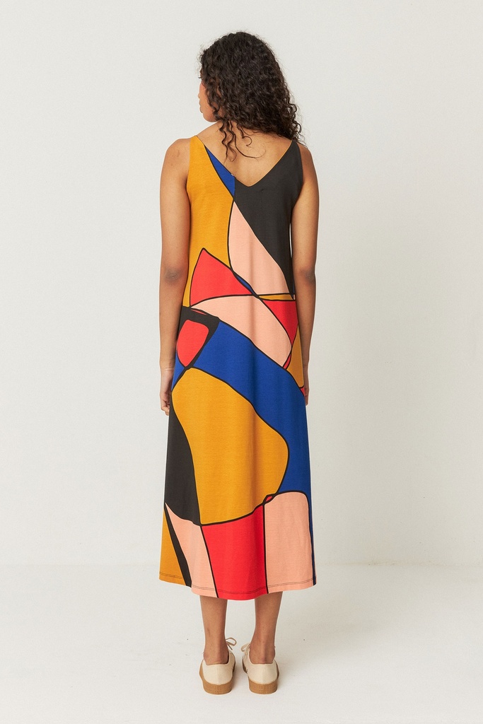 Vestido tirantes multicolor 