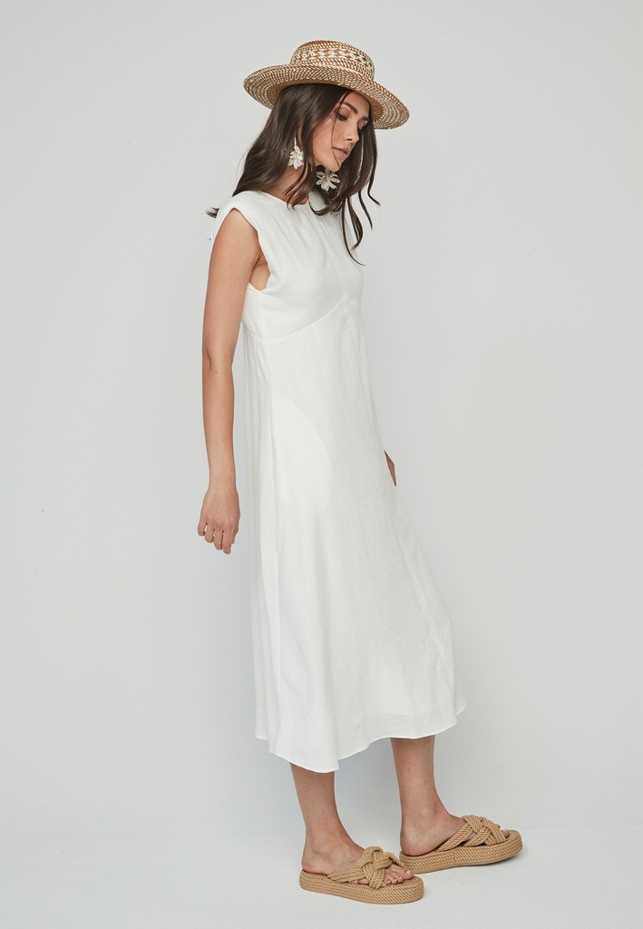 Vestido sin mangas con vuelo