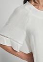Vestido blanco m/c bordado escalera