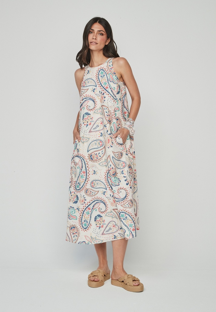 Vestido midi  multicolor 