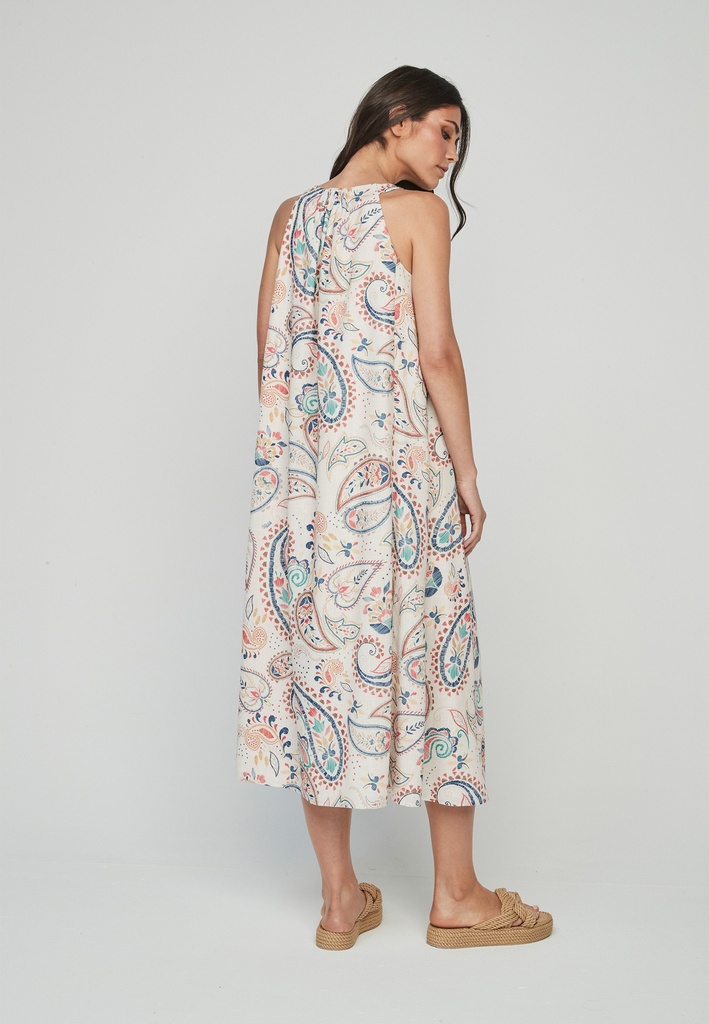 Vestido midi  multicolor 
