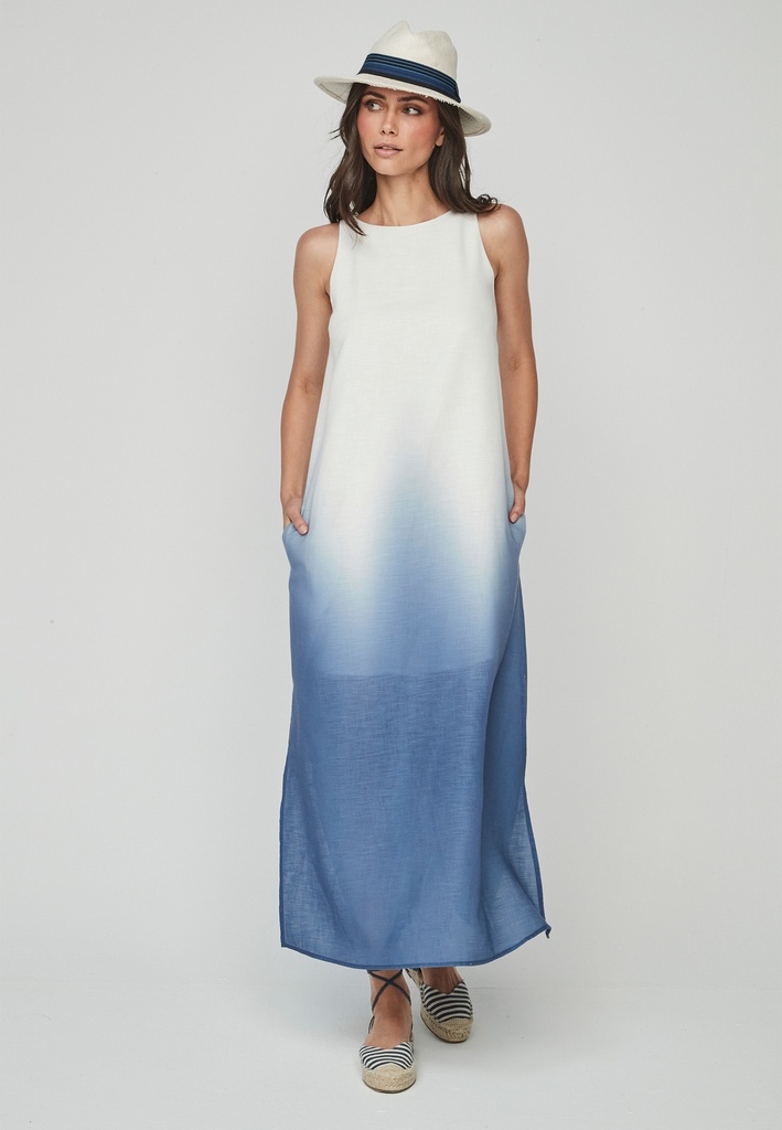 Vestido degradado azul 
