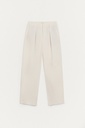 Pantalón tobillero color crema 
