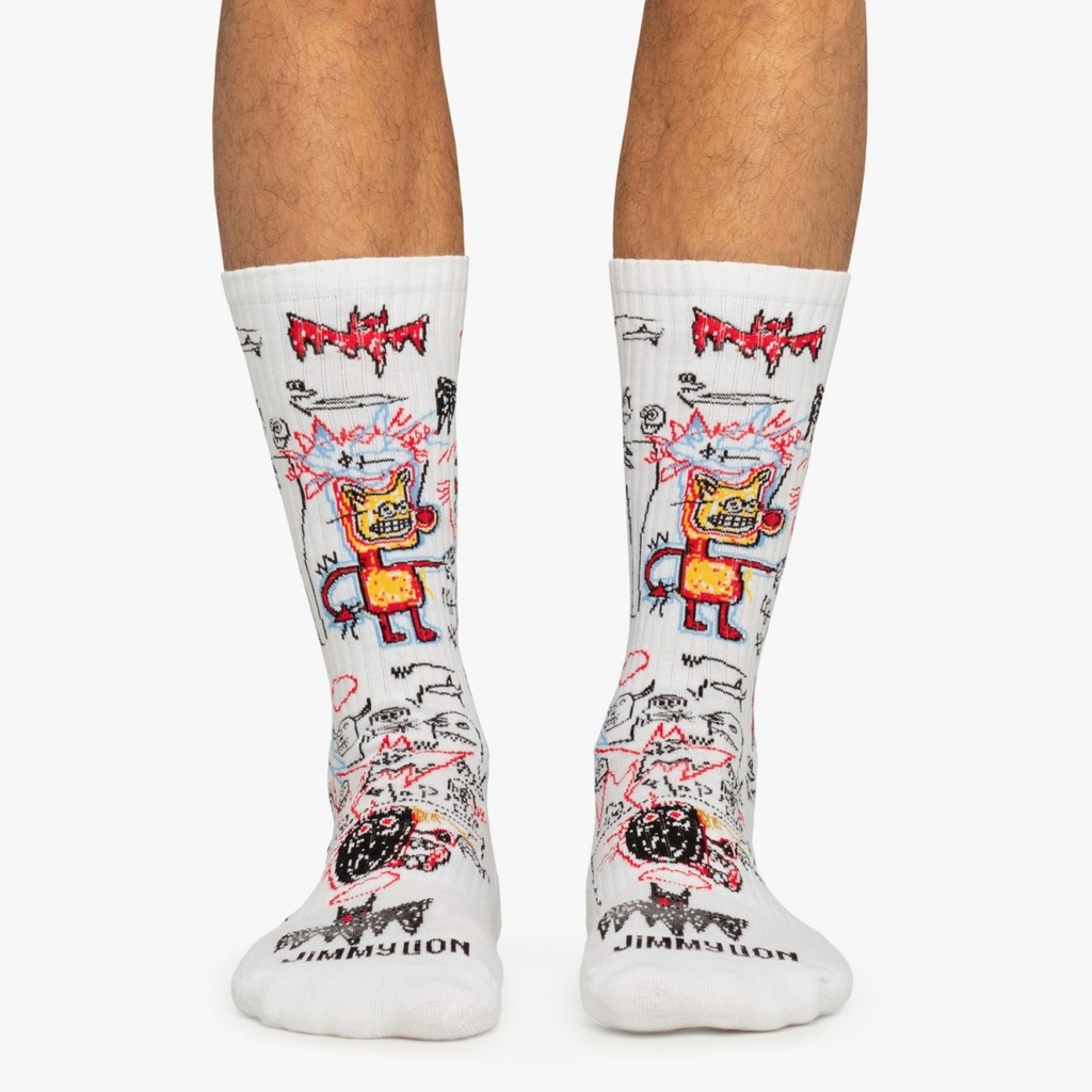 Calcetines BASQUIAT BATMAN  blanco  JIMMY LION