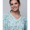 Sudadera estampado espacio color turquesa  SPACE FLAMINGO