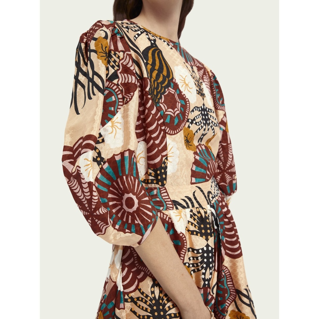 Vestido estampado tejido diseño Jacquard