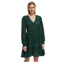 Vestido tejido jacquard con lurex color verde