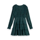 Vestido tejido jacquard con lurex color verde