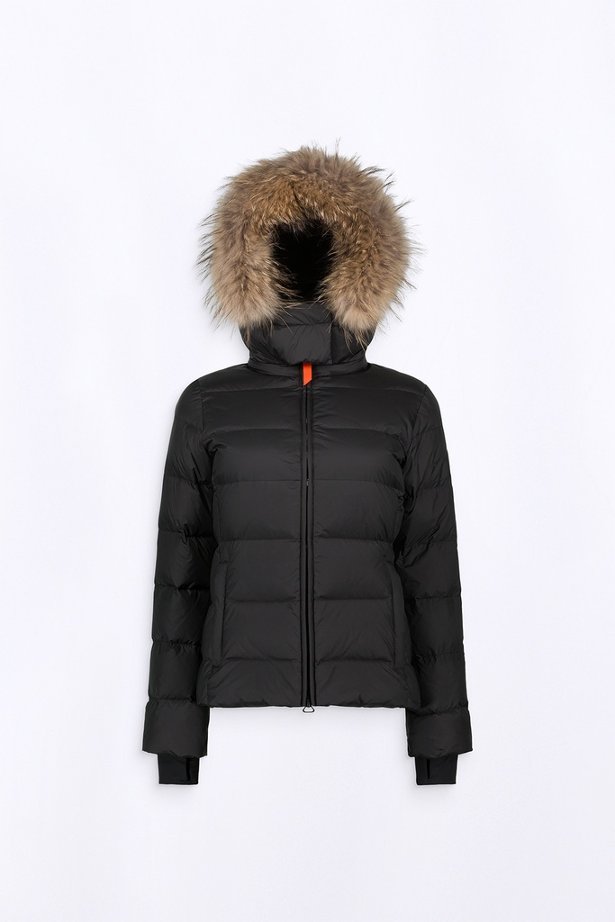 Plumífero con capucha de pelo black GERTRUDE+GASTON  (2)