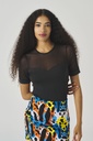 Bodysuit con transparencias color negro