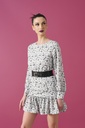 Vestido London color blanco y negro 