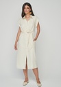 Vestido camisero rayas lurex