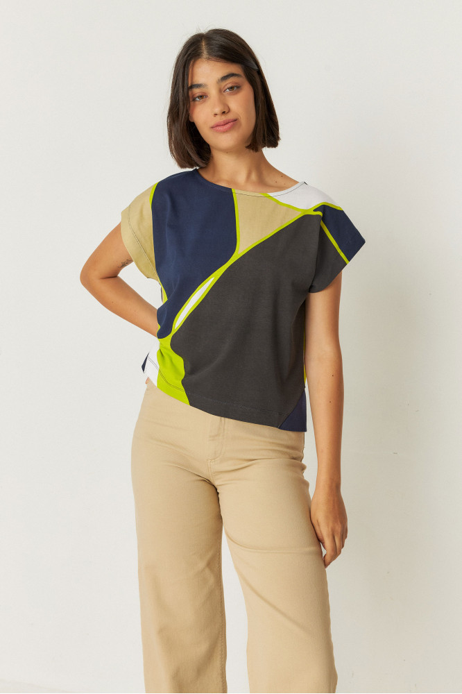 Camiseta patches colores