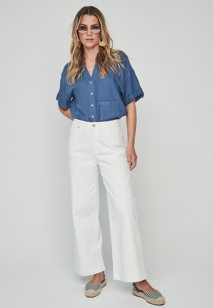 Pantalón de mujer crop y ancho