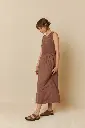 Vestido algodón color chocolate 