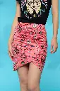 Falda fruncida estampada