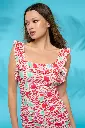 Top estampado escote cuadrado 