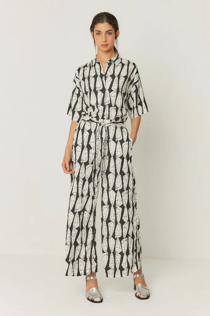 Pantalón palazzo estampado