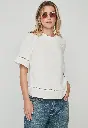 Blusa bordado escalera blanca