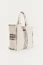 Bolso yute blue stripes  
