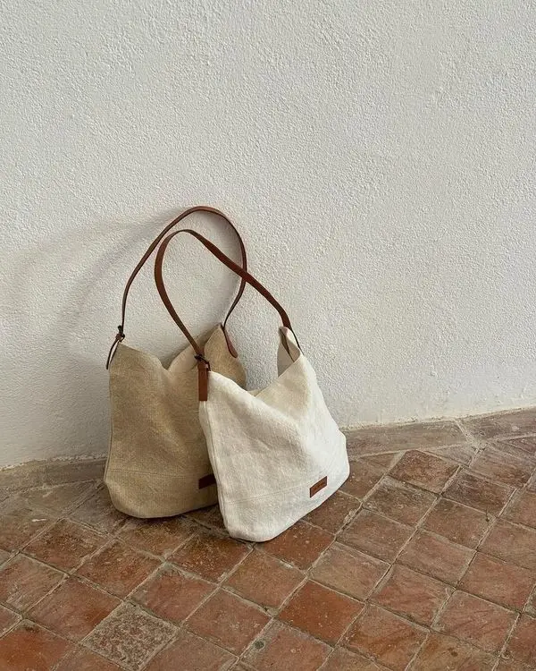 Bolso yute off white 