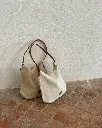 Bolso yute off white 