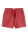pantalón short tencel rojo  