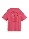 Camiseta corte holgado rosa eléctrico 