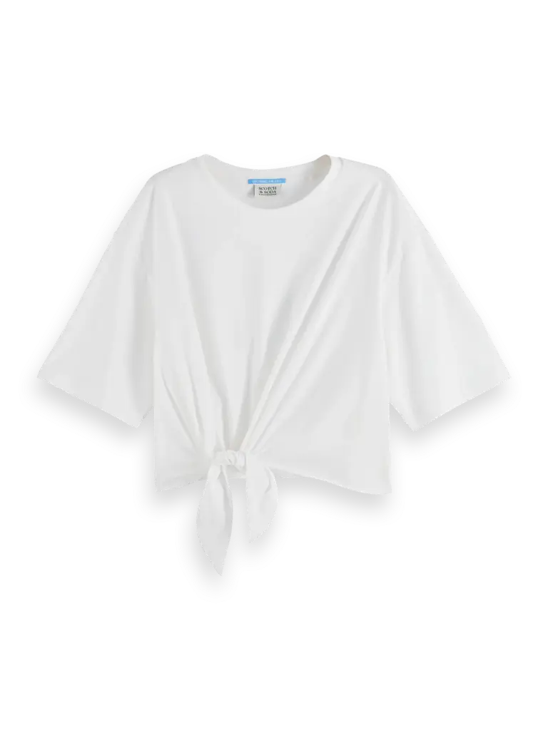 Camiseta con nudo blanca 
