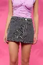 Falda short print leopardo 