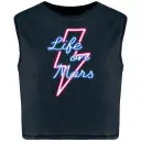 Camiseta crop LIFE IN MARS 