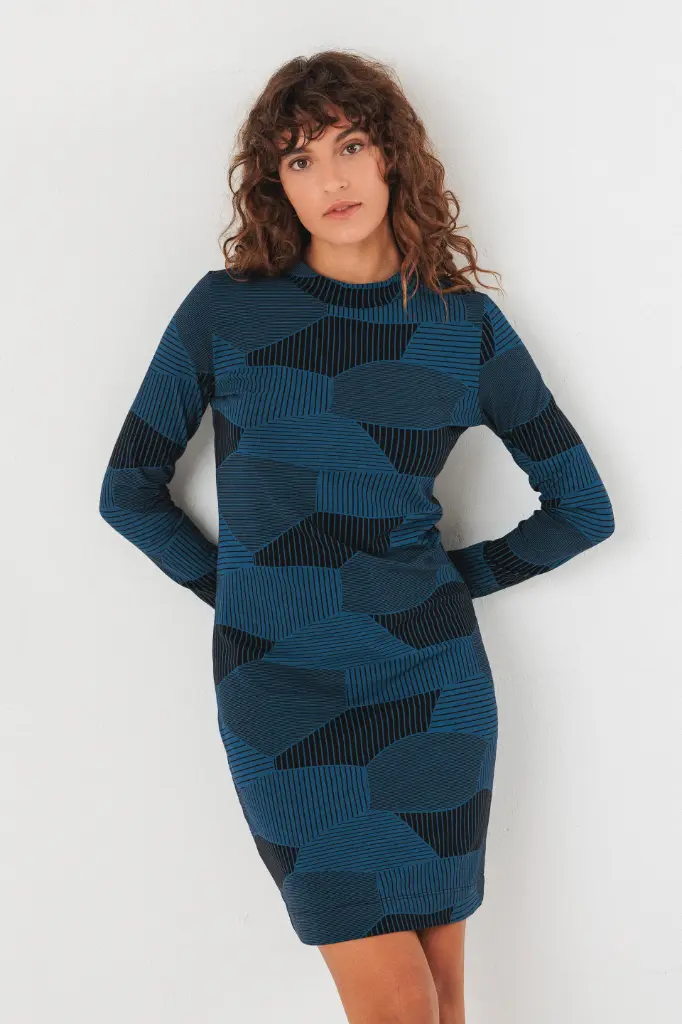Vestido ceñido corto stretch 