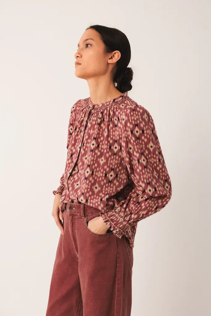 Camisa estampado ikat 