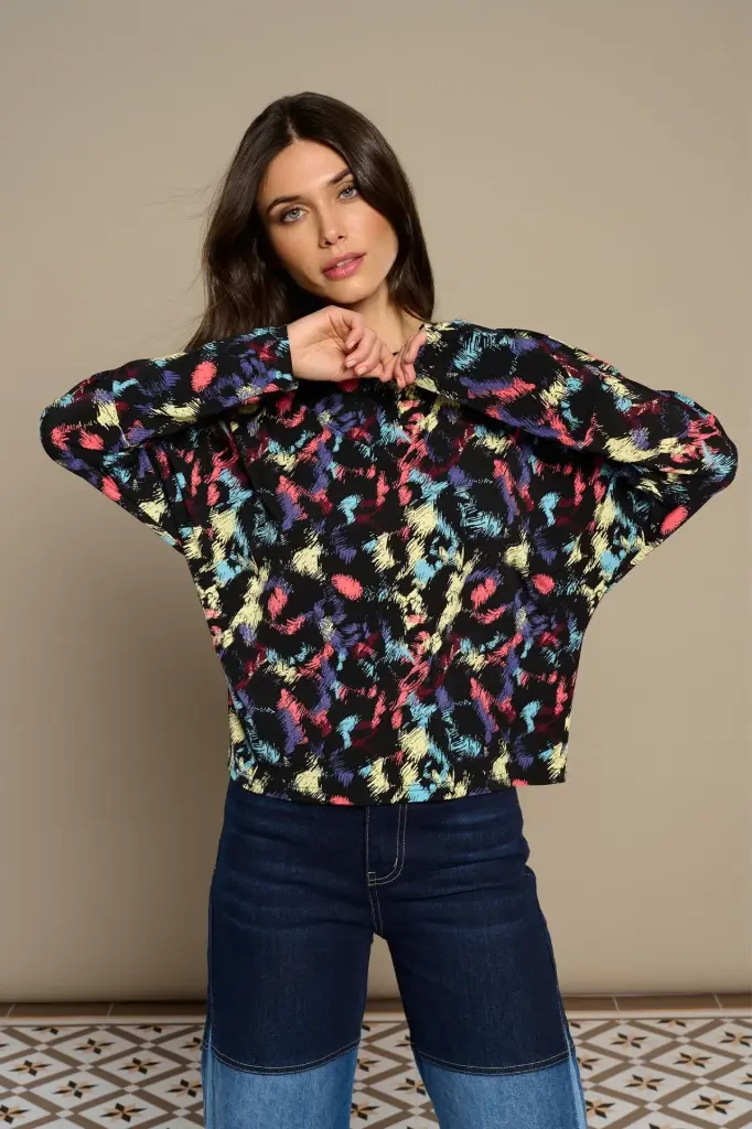 Top animal print guepardo