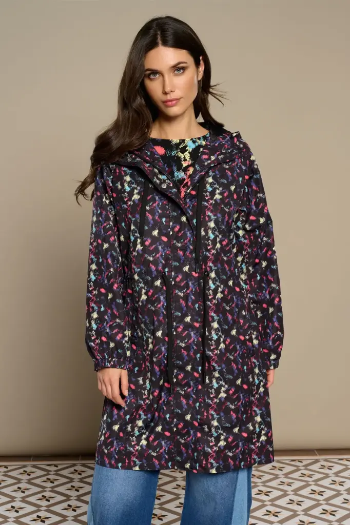 Chaqueta impermeable print guepardo