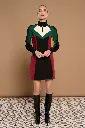 Vestido algodón color block MINUETO