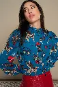 Blusa cuello mao estampado místico